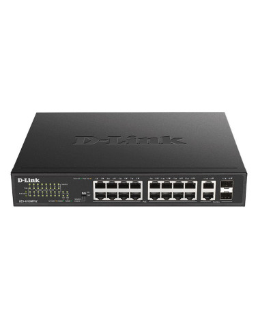 Коммутатор D-Link DES-1018MPV2/A1A Неуправляемый коммутатор с 16 портами 10/100Base-TX, 2 комбо-портами 100/1000Base-T/SFP (16 п