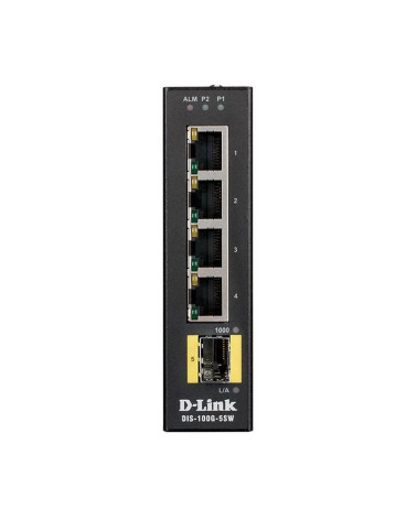Коммутатор D-Link DIS-100G-5SW/A1A Промышленный неуправляемый коммутатор с 4 портами 10/100/1000Base-T и 1 портом 1000Base-X SFP