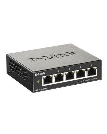 Коммутатор D-Link DGS-1100-05V2/A1A Настраиваемый L2 коммутатор с 5 портами 10/100/1000Base-T, RTL 20 (453281)