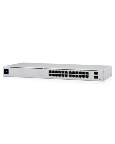 Коммутатор Ubiquiti UniFi Switch 24 PoE |USW-24-POE| Ubiquiti PoE-коммутатор в стойку, 24х 1G RJ45, 2х SFP, раздача 95 |USW-24-P