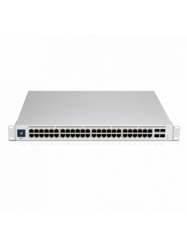 Коммутатор Ubiquiti UniFi Switch Pro 48 PoE |USW-Pro-48-POE| Ubiquiti PoE-коммутатор в стойку, 48х 1G RJ45, 4х 10G |USW-Pro-48-P