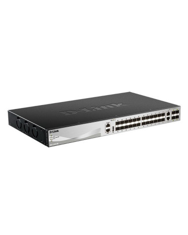 Коммутатор D-Link DGS-3130-30S/B1A Управляемый L3 стекируемый коммутатор с 24 портами 1000Base-X SFP, 2 портами 10GBase-T и 4 по