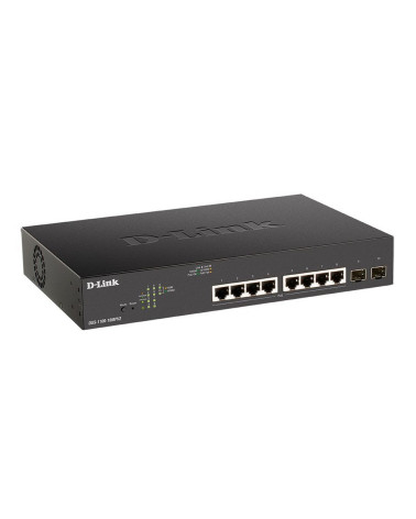 Коммутатор D-Link DGS-1100-10MPV2/A3A Настраиваемый L2 коммутатор с 8 портами 10/100/1000Base-T и 2 портами 1000Base-X SFP (8 по