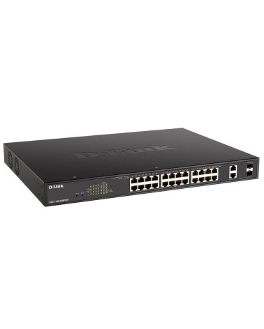 Коммутатор D-Link DGS-1100-26MPPV2/A3A Настраиваемый L2 коммутатор с 24 портами 10/100/1000Base-T и 2 комбо-портами 100/1000Base