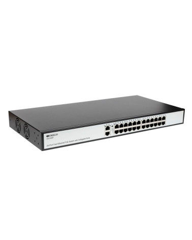 Коммутатор ORIGO OS1226P/285W/A1A Неуправляемый PoE-коммутатор, 24x100Base-TX, 2x1000Base-T, PoE до 250м OS1226P/285W/A1A Неупра