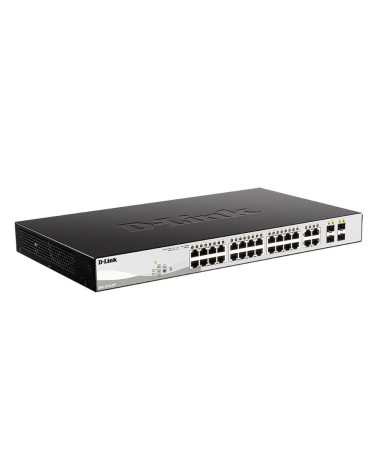 Коммутатор D-Link DGS-1210-28P/F5A Настраиваемый L2 коммутатор с 24 портами 10/100/1000Base-T и 4 комбо-портами 100/1000Base-T/S