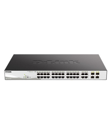 Коммутатор D-Link DGS-1210-28P/F5A Настраиваемый L2 коммутатор с 24 портами 10/100/1000Base-T и 4 комбо-портами 100/1000Base-T/S