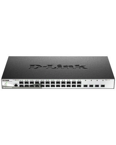 Коммутатор D-Link DGS-1210-28XS/ME/B2A Управляемый L2 коммутатор с 24 портами 100/1000Base-X SFP и 4 портами 10GBase-X SFP+