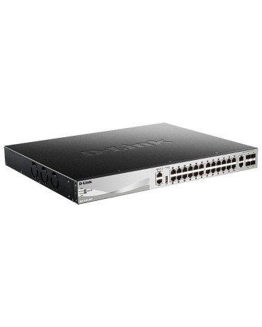 Коммутатор D-Link DGS-3130-30PS/B2A Управляемый L3 стекируемый коммутатор с 24 портами 10/100/1000Base-T, 2 портами 10GBase-T и 