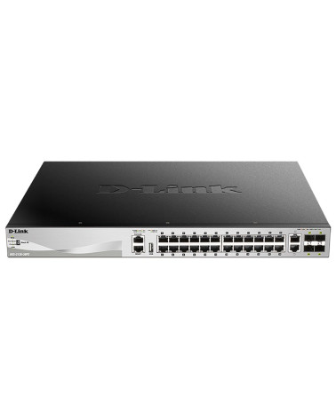 Коммутатор D-Link DGS-3130-30PS/B2A Управляемый L3 стекируемый коммутатор с 24 портами 10/100/1000Base-T, 2 портами 10GBase-T и 