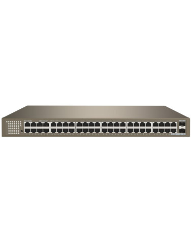 Коммутатор Tenda TEG1050F Коммутатор неуправляемый, 50 портов 50x1 Гбит/с, SFP 2x1 Гбит/с, установка в стойку