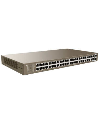 Коммутатор Tenda TEG1050F Коммутатор неуправляемый, 50 портов 50x1 Гбит/с, SFP 2x1 Гбит/с, установка в стойку