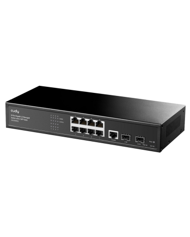 Коммутатор CUDY 8-Port Layer 2 Managed Gigabit Switch with 2 Gigabit SFP Slots 8-Port Layer 2 Managed 10/100/1000M  Switch, 8 Gi