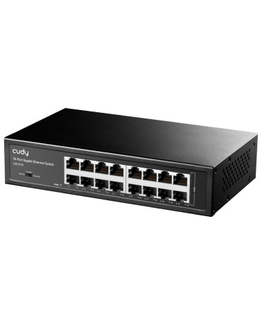 Коммутатор CUDY 16-Port Gigabit Metal Switch 16-Port Gigabit Switch, 16 Gigabit RJ45 Ports, IGMP Snooping, Loop Detection/Preven