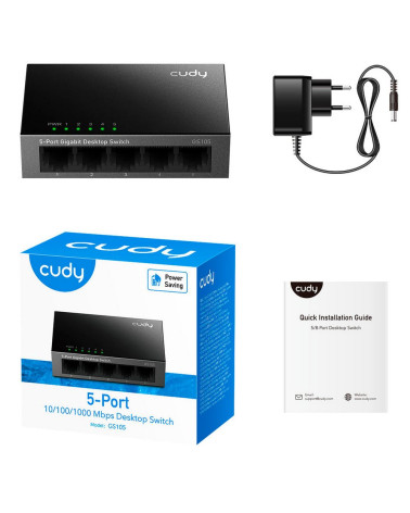 Коммутатор CUDY 5-Port Gigabit Metal  Switch 8-Port Gigabit Ethernet Switch, 8 10/100/1000M RJ45 Ports, IGMP Snooping, Loop Dete