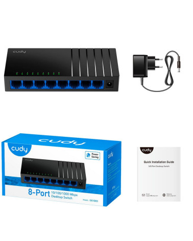 Коммутатор CUDY 8-Port Gigabit Desktop  Switch 5-Port Gigabit Desktop Switch, 5 10/100/1000M RJ45 Ports, Loop Detection, Desktop