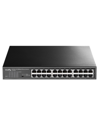 Коммутатор CUDY 24-Port 10/100 Mbps Metal Switch 24-Port 10/100 Mbps Switch, 24 10/100 Mbps RJ45 Ports, Switch/VLAN/Extend worki