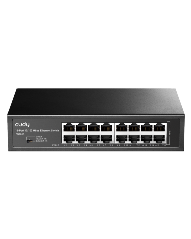 Коммутатор CUDY 16-Port 10/100 Mbps Metal Switch 16-Port 10/100 Mbps Switch, 16 10/100 Mbps RJ45 Ports, Switch/VLAN/Extend worki