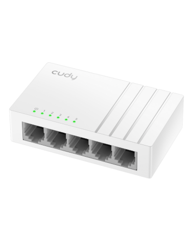 Коммутатор CUDY 5-Port 10/100 Mbps Desktop Switch 5-Port 10/100 Mbps Desktop Switch, 5 10/100M RJ45 Ports, Loop Detection, Deskt
