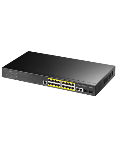 Коммутатор CUDY 16-Port Layer 2 Managed Gigabit PoE+ Switch with 2 Uplink Gigabit Ports and 2 Gigabit SFP Slots  200 Layer 2 Man