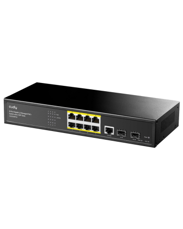 Коммутатор CUDY 8-Port Layer 2 Managed Gigabit PoE+ Switch with 2 Gigabit SFP Slots  120W Layer 2 Managed 8 Ports 10/100/1000M  