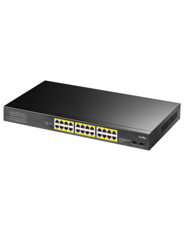 Коммутатор CUDY 24-Port Gigabit PoE+ Switch with 2 SFP ports 300W 24-10/100/1000 BASE-T Gigabit ports, 19-inch, 2-1000 BASE-X SF