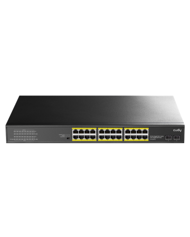 Коммутатор CUDY 24-Port Gigabit PoE+ Switch with 2 SFP ports 300W 24-10/100/1000 BASE-T Gigabit ports, 19-inch, 2-1000 BASE-X SF