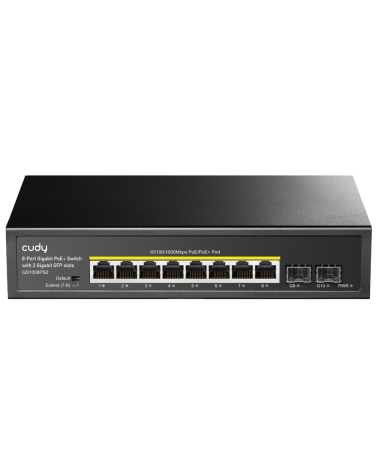 Коммутатор CUDY 8-Port Gigabit PoE+ Switch with 2 Gigabit SFP slot 120W 8-10/100/1000 BASE-T Gigabit ports, 2-1000 BASE-X SFP Sl