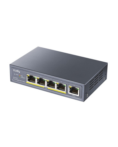 Коммутатор CUDY 5-Port Gigabit PoE+ Switch 60W 5-Port 10/100/1000M PoE+ Switch 60W, 5 10/100/1000M ports with 4POE+ Ports Unmana