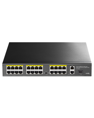 Коммутатор CUDY 24-Port 10/100M PoE+ Switch with 2 Gigabit Port+ 1SFP 300W 24-Port 10/100M PSE RJ-45 +2 Gigabit RJ- 45 +1SFP Por