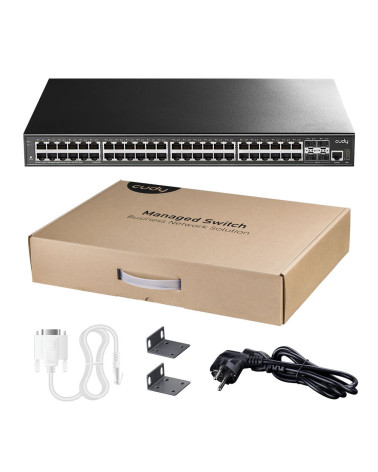 Коммутатор CUDY 48-Port Layer 3 Managed Gigabit Switch with 4 10G SFP Slots 48-Port Layer 3 Managed Gigabit Switch,48 Gigabit Et