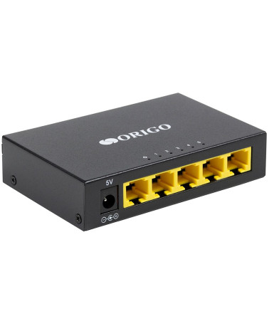 Неуправляемый коммутатор ORIGO OS1205/A1A  5x100Base-TX, корпус металл
