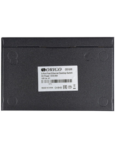 Неуправляемый коммутатор ORIGO OS1205/A1A  5x100Base-TX, корпус металл