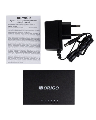 Неуправляемый коммутатор ORIGO OS1205/A1A  5x100Base-TX, корпус металл