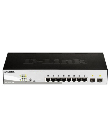 Коммутатор D-Link DGS-1210-08P/G3A Настраиваемый L2 коммутатор с 8 портами 10/100/1000Base-T и 2 портами 1000Base-X SFP (8 порто