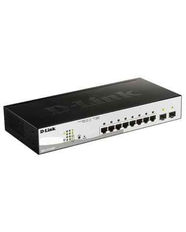 Коммутатор D-Link DGS-1210-08P/G3A Настраиваемый L2 коммутатор с 8 портами 10/100/1000Base-T и 2 портами 1000Base-X SFP (8 порто