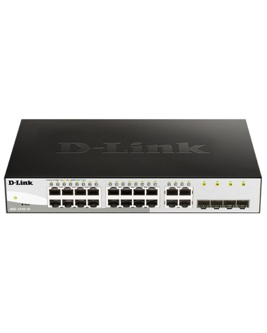 Коммутатор D-Link DGS-1210-16/G2A Настраиваемый L2 коммутатор с 16 портами 10/100/1000Base-T и 4 комбо-портами 100/1000Base-T/SF