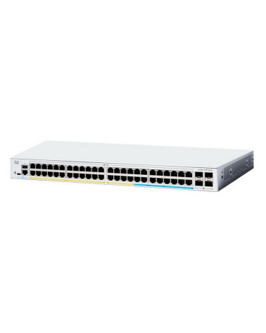 Коммутатор CISCO Catalyst 1300 48x 10/100/1000 RJ-45 PoE+, 4x 10Gb SFP+ uplinks, PoE+ 370W, RackMount Kit, Stackable, C1300-48P-