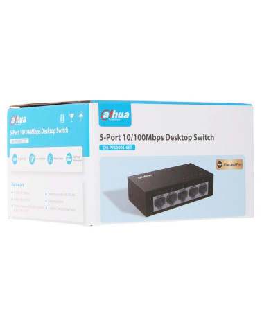 Коммутатор Dahua 5-port 10/100M RJ45 Non-PoE Switch, Metal case