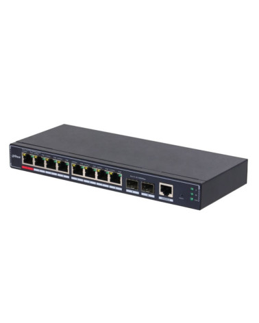 Коммутатор Dahua 10-Port  Cloud Managed Desktop Gigabit Switch with 8-Port PoE