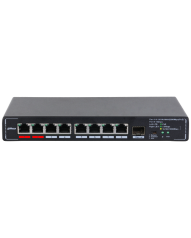 Коммутатор Dahua 9-Port Unmanaged Multi-Gigabit PoE Switch with 8-Port PoE