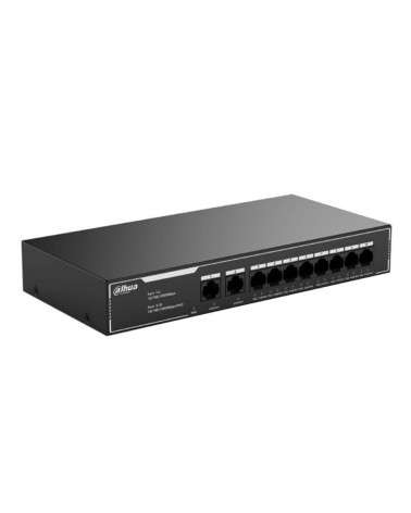 Коммутатор Dahua 10-port Gigabit RJ45 8-port PoE Switch, 65W, Metal case