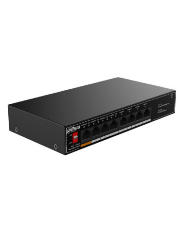 Коммутатор Dahua 8-port Gigabit RJ45 4-port PoE Switch, 60W, Metal case