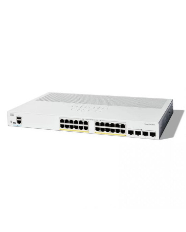 Коммутатор CISCO Catalyst 1200 24x10/100/1000 RJ-45 PoE+, 4x10G SFP+ uplinks, PoE+ 195W, Rack Mounting kit, Fanless, C1200-24P-4
