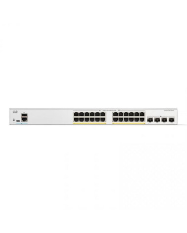 Коммутатор CISCO Catalyst 1200 24x10/100/1000 RJ-45 PoE+, 4x10G SFP+ uplinks, PoE+ 195W, Rack Mounting kit, Fanless, C1200-24P-4