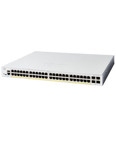 Коммутатор CISCO Catalyst 1200 48x10/100/1000 RJ-45 PoE+, 4x10G SFP+ uplinks, PoE+ 375W, Rack Mounting kit, C1200-48P-4X