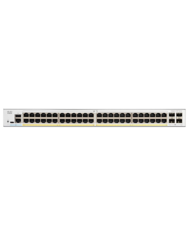 Коммутатор CISCO Catalyst 1200 48x10/100/1000 RJ-45 PoE+, 4x10G SFP+ uplinks, PoE+ 375W, Rack Mounting kit, C1200-48P-4X