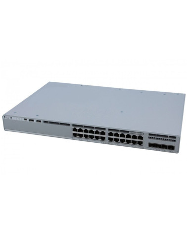 Коммутатор CISCO Catalyst 9200L 24-port Full PoE+ Switch, 4x1Gb fixed uplinks, PS 1x600W (up to 2), PoE 370W/740W, DNA Network A