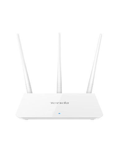 Маршрутизатор Tenda F3 Wi-Fi роутер N300 до 300 Мбит/с на 2,4 ГГц, 3x5dBi антенны, LAN 3x10/100 Мбит/с, WAN 1x10/100 Мбит/с