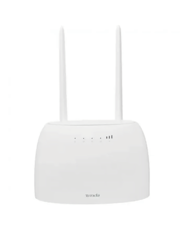 Маршрутизатор Tenda 4G06 Wi-Fi Роутер N300, 2,4 ГГц до 300 Мбит/с, LTE/3G/4G до 150 Мбит/с, SIM-слот, 2 внешние 4G/3G антенны + 